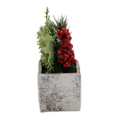 FAUX PLANT WITH CEMENT POT 4 x 4 x 11 Pre Stickered $5